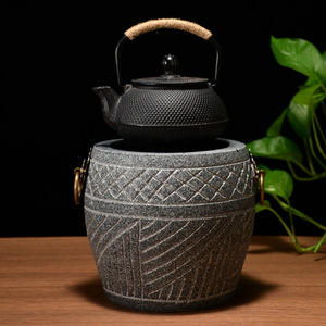 Stone Tea Stove Cast Iron Freestanding Asian Style Firewood Fuel Kitchen Use Durable Design - Product Image 4