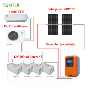 เครื่องปรับอากาศพลังงานแสงอาทิตย์ 24v 48v แบบแยกส่วน ระบบทำความเย็นแบบออฟกริด 100% 9000btu 12000btu 18000btu 24000btu ใช้งานง่าย T2-35gw/ - Product Image 4
