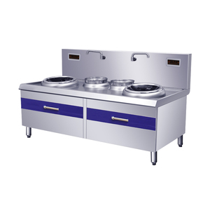 Thương MạI Đôi chảo đơn cảm ứng nồi 15KW công suất cao kép Burner khuấy Fry phạm vi với thép không gỉ 201/304 dễ dàng làm sạch - Product Image 1