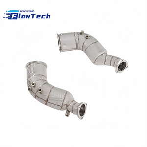 Tubería de escape de acero inoxidable con escudo térmico para Audi SQ5 3.0T B9 B9.5, tubo de escape turbo de alto flujo y rendimiento. - Product Image 6