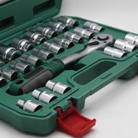 Ensemble de clés à douilles professionnelles de 53 pièces, kit d'outils à main, réparation automobile, bricolage, avec boîte en plastique de haute qualité