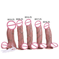 Dildo de Silicona Realista con Simulación de Pene, Pulverizador de Agua, Tamaño Grande y Grueso, Cabeza de Tortuga, con Función de Limpieza por Compresión y Fuerte Succión, Juguete Sexual