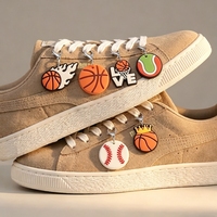 Breloques de lacets en PVC personnalisées en gros, motif animaux, avec fermoir mousqueton, bijoux décoratifs pour lacets de baskets décontractées