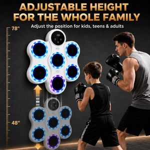 Machine de boxe musicale professionnelle avec entraînement au rythme musical pour le renforcement musculaire - Product Image 4