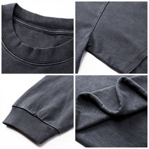 เสื้อยืดแขนยาวผู้ชายทรงโอเวอร์ไซส์ผ้าคอตตอนหนานุ่มพิมพ์ลายแบบแอซิดวอช ผลิตโดยผู้ผลิตเสื้อผ้าสตรีทแวร์สั่งทำพิเศษแบบสองชั้น - Product Image 5