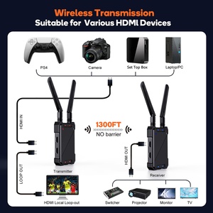 Kit émetteur-récepteur audio et vidéo sans fil 1080P 1312FT/400 mètres avec sortie en boucle - Product Image 6