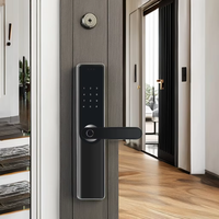 Kunci Pintar WiFi Elektronik Rumah Thinmoo BL860 dengan Biometrik Sidik Jari, Logo Dapat Disesuaikan, untuk Pintu Stainless Steel/Kaca/Baja/Kayu