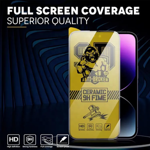 Nuovo Design di vendita caldo e aggiornato 9H King Kong HD protezione dello schermo in ceramica opaca Gorilla galvanica ceramica per iphone 14 - Product Image 4