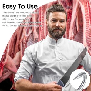Gancio a S in Acciaio Inossidabile Resistente da 3,5 mm per Macellaio, Barbecue, Congelatore, Appendere Pesce, Manzo, Salsicce, Utensile da Cucina - Product Image 5