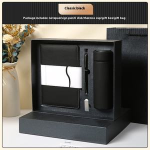 Venta al por mayor de negocios de lujo personalizable A5 Notebook Set con pluma taza térmica USB <span class=keywords><strong>Promo</strong></span> personalizable PU cuero Notebook Set - Product Image 6