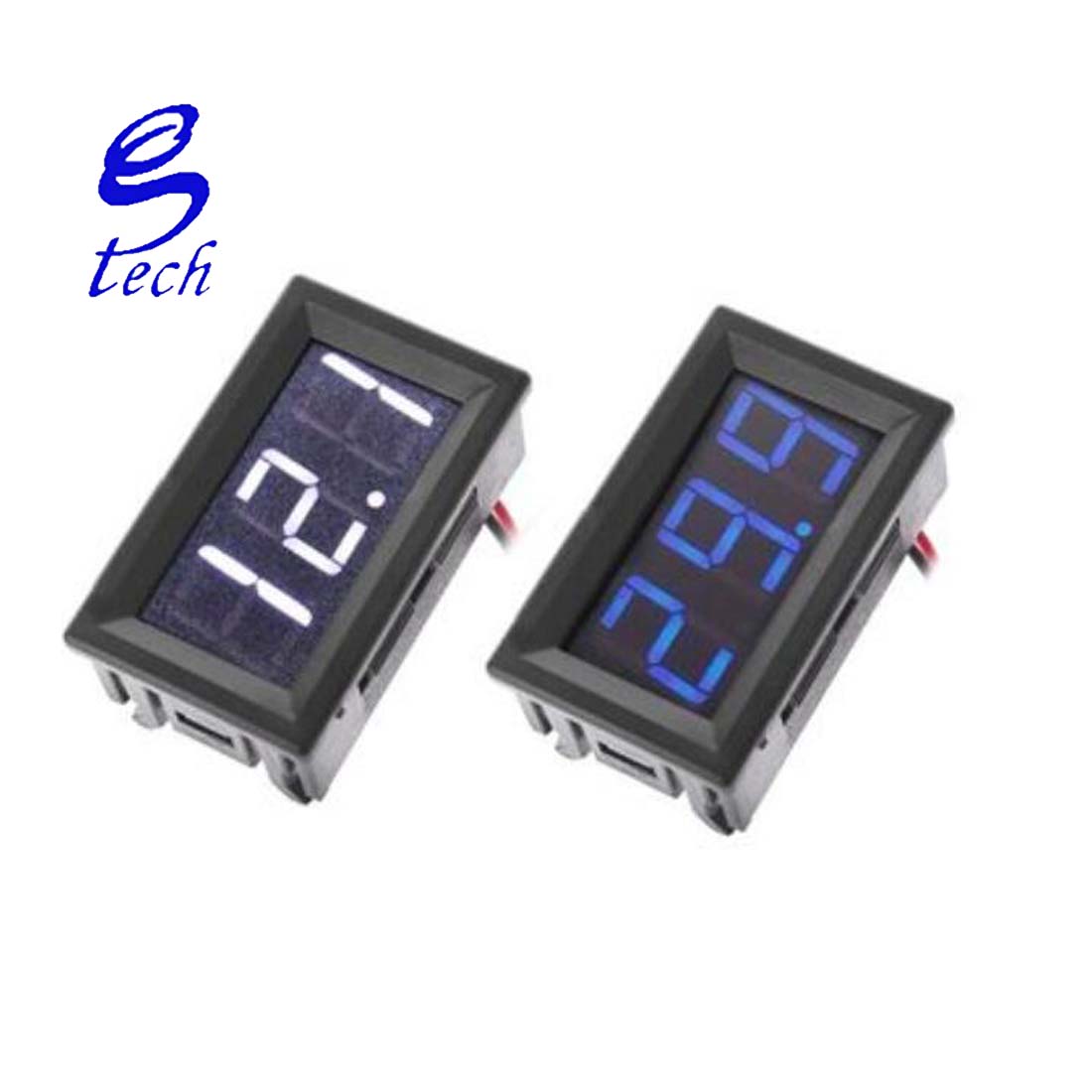 Digital DC voltage meter 0-30V 0.56 inch LED voltmeter DC 0V-30.0V 3 wire Red Green Blue DSN-DVM-568L-3