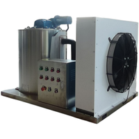 Machine à glace en flocons industrielle et commerciale, directe usine, eau douce, moteur automatique, capacité de stockage 500 kg, compresseur, moteur