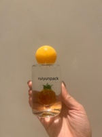 Flacons de parfum personnalisés en verre borosilicate de haute qualité 50 ml avec pastèque à l'intérieur, tête de pulvérisation à vis avec bouchons à bille