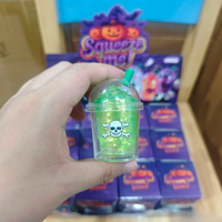 Nouveau jouet souple d'Halloween en forme de tasse de thé au lait, pailleté, en maltose, anti-stress, boîte mystère surprise, cadeau