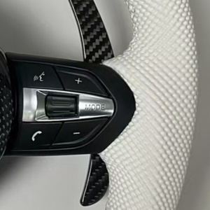 <span class=keywords><strong>Volante</strong></span> de Fibra de Carbono para Automóvil, <span class=keywords><strong>Volante</strong></span> de Cuero Blanco para <span class=keywords><strong>BMW</strong></span> F10 F30 E90 F70 E71 F31 F32 X5 X6 F01 F07 F20 F11 F22 M3 M5 - Product Image 5
