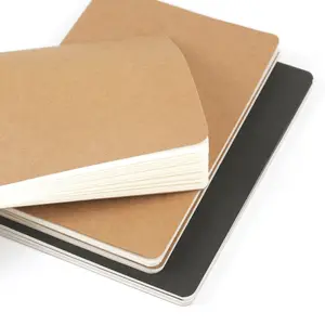 白紙ページノートブック Suppliers-バルクブランクノートブック3.5インチx5.5インチブランクページクラフトノートブックジャーナル日記紙は本の供給を挿入します