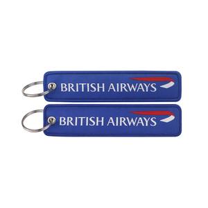 Porte-clés tissé par étiquette de jet de broderie de tissu de vol personnalisé bon marché avec votre propre logo - Product Image 4
