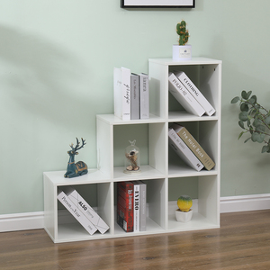 Phong Cách <span class=keywords><strong>Modular</strong></span> Thiết Kế 3 Tier Đơn Vị 6 Khối Gỗ Ổn Định Đầu Giường Lưu Trữ Kệ Tủ Sách Tủ Quần Áo Bằng Gỗ Cho Tổ Chức - Product Image 2