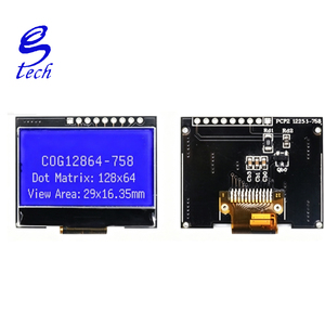 128*64 จอแสดงผล LCD SPI 3.3V COG โมดูล 12 พินบัดกรี LCM ST7567 หน้าจอสีดำสีขาว - Product Image 5