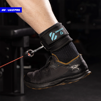 Sangles de cheville de remise en forme avec Double anneau en D haltérophilie sangle de cheville de gymnastique pour Machines à câble Polyester Fitness sangle de cheville rembourrée