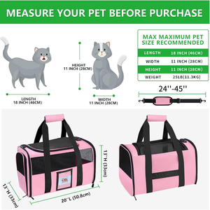 Transportadora de Gatos Suave y Plegable, Bolsa de Viaje Impermeable para Mascotas, Transportadora para Perros Pequeños, Aprobada por Aerolíneas - Product Image 4