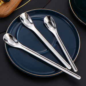 Lot de cuillères modernes en acier inoxydable, motif marbre créatif, finition <span class=keywords><strong>miroir</strong></span>, pour usage domestique - Cuillères à dessert, à soupe et à riz, coffret cadeau - Product Image 4