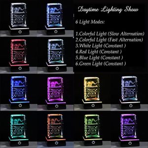 Bloc de cristal en <span class=keywords><strong>verre</strong></span> gravé au laser <span class=keywords><strong>3D</strong></span> <span class=keywords><strong>avec</strong></span> lumière LED, <span class=keywords><strong>cube</strong></span> de cristal vierge personnalisé, <span class=keywords><strong>cube</strong></span> de cristal K9 vierge - Product Image 2