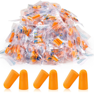 Bouchons d'oreilles en mousse couleur orange 22 SNR, réduction du bruit pour le sommeil, le travail, les études, protection anti-ronflement - Product Image 2