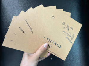 क्राफ्ट पेपर धन्यवाद कार्ड आपके ऑर्डर कार्ड के लिए धन्यवाद कार्ड छोटे व्यवसाय समीक्षा स्टोर उपहार पैकेजिंग क्राफ्ट पेपर - Product Image 5