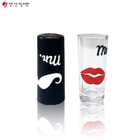 Verres à shot droits en mélamine et porcelaine personnalisables avec logo, pour whisky, vin, expresso, sublimation, verre classique avec boîte cadeau