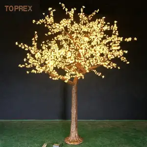 TOPREX अनुकूलित पार्क सजावट छुट्टी रोशनी आउटडोर रंग बदलते एलईडी चेरी खिलना पेड़