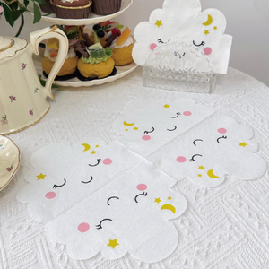 Serviettes <span class=keywords><strong>de</strong></span> <span class=keywords><strong>table</strong></span> jetables imprimées à motif nuage 2 plis en gros, napperons décoratifs pour restaurant, fête, <span class=keywords><strong>maternelle</strong></span>, artisanat - Product Image 3