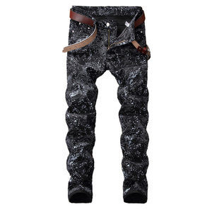 Jeans Casuales para Hombre, Color Gris Claro, Lavado a la Piedra, Corte Recto, Cintura Media, Ecológicos, Transpirables y Elásticos - Product Image 1