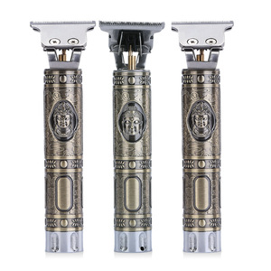 Tondeuses à cheveux rétro en métal gravé avec motif Bouddha, alimentées par USB, qualité professionnelle, ensemble de tondeuses pour hommes - Product Image 1