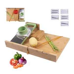 滑り止め竹製まな板、障害者や脳卒中患者向け片手用まな板 - Product Image 1