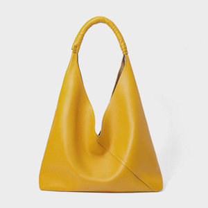 Sac fourre-tout en cuir de vachette original pour femmes de couleur camel grande capacité - Product Image 2