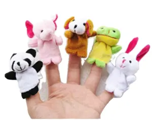 Fashion cute soft plush bear doll plush finger puppet hand puppet