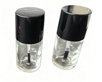 Flacon de vernis à ongles transparent de 10 ml, portable, rechargeable, avec bouchon à vis, compact et étanche, en verre, pour cosmétiques