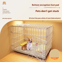 Nouvelle cage pliable pour chien écologique et portable 2025, design en métal solide, fermeture à bouton, nid pour petits chiens