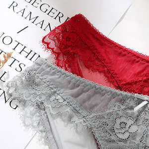 Venta Directa de Fábrica, Bragas sin Forro, Bragas Sexys de Encaje para Mujer, Conjunto de Bragas Bordadas Transparentes - Product Image 6