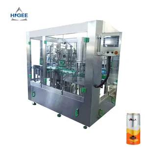 Higee Automatic Canned Carbonated Beverage Energy Soft Drinks Juice Filling And Sealing Machine Production Line For Factctory
