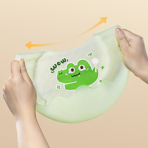 Babero de Silicona de Grado Alimenticio, Libre de BPA, Impermeable, Ajustable, Ecológico, con Diseño de Animales, Recolector de Comida para Bebés y Niños Pequeños - Product Image 3