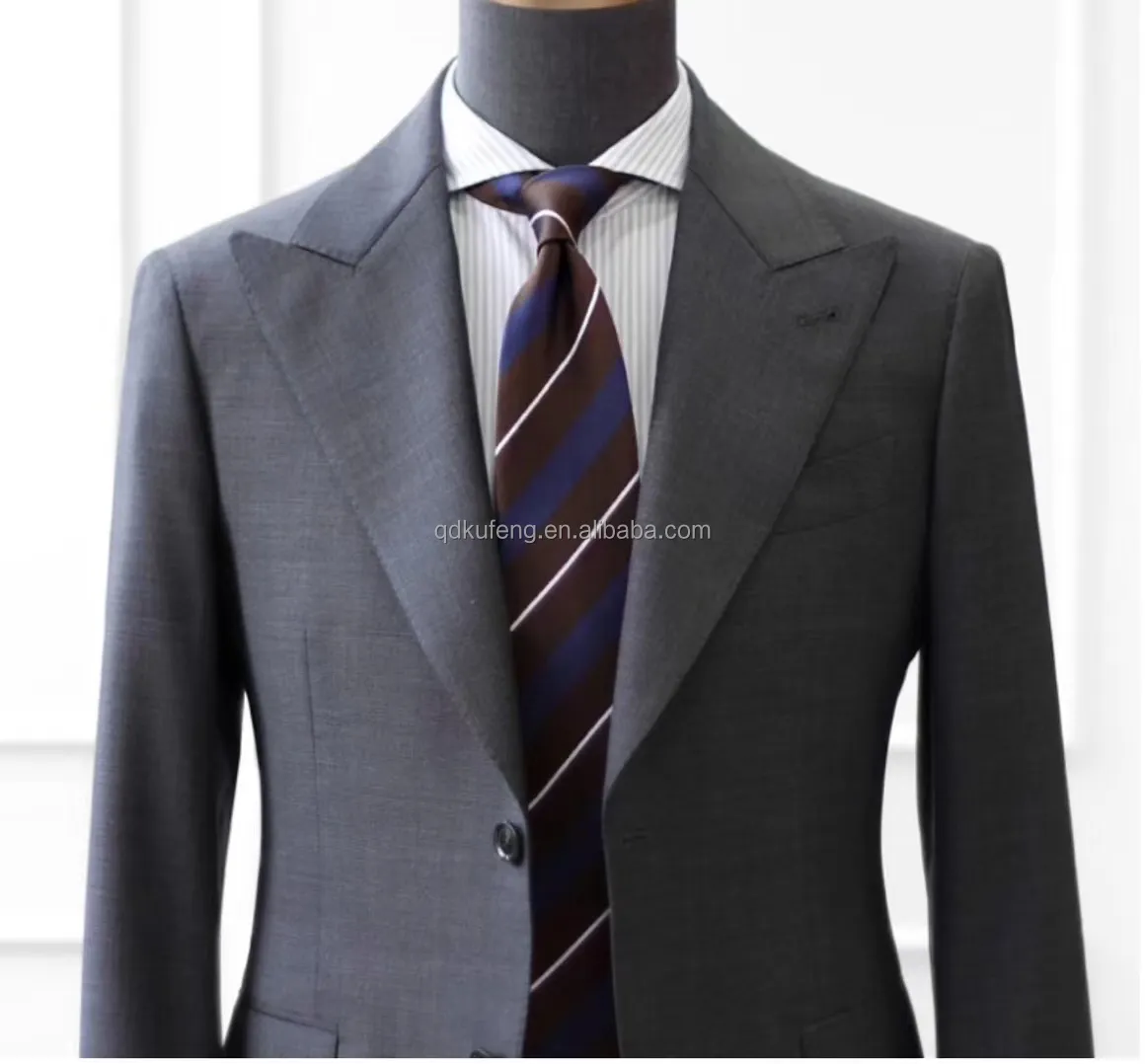 grey single breasted formal suit for men's suits blazer and pants