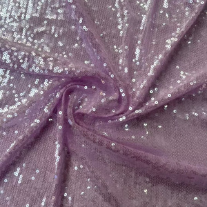 Tissu à paillettes nude en gros, tissu à paillettes transparent, tissu en dentelle à sequins de luxe pour robe de soirée femme - Product Image 3