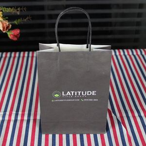 Bolsas de Regalo de Papel Kraft Marrón Biodegradables y Ecológicas Personalizadas al por Mayor, con Asa Troquelada, para Empacar Alimentos, Pasteles y Productos de Panadería - Product Image 6
