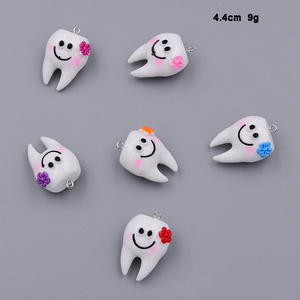 Dijes de Resina con Forma de Diente para Hacer Joyas, Aretes, Collares, Pulseras, Llaveros Hechos a Mano, Accesorios, Colgantes - Product Image 3