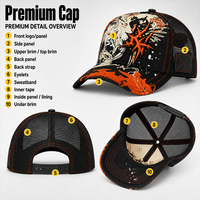 Gorra de Béisbol Personalizada al por Mayor OEM ODM con Bajo MOQ, Impresión, Bordado, Parches, Etiquetas Metálicas, Visera Curva, Estilo Urbano, Gorra Trucker