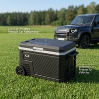 Refrigerador para Auto DC12V/24V AC110-240V, 40L 50L, Nevera Portátil con Batería para RV, Camión, Camioneta, Autocaravana