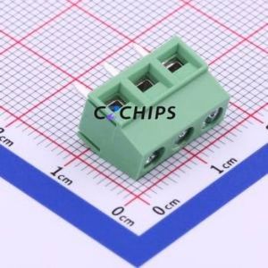 DG127-5.0-03P-14-1002A(H) Screw Terminal Block Through hole Component (THT),P=5mm Connector 1x3P 5mm Green Through Hole - Product Image 1