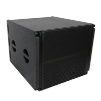 Sistem Audio Panggung Profesional Dual Subwoofer Line Array 18 Inch 800W untuk Luar Ruangan, Loudspeaker Subwoofer 800W Suara Keras